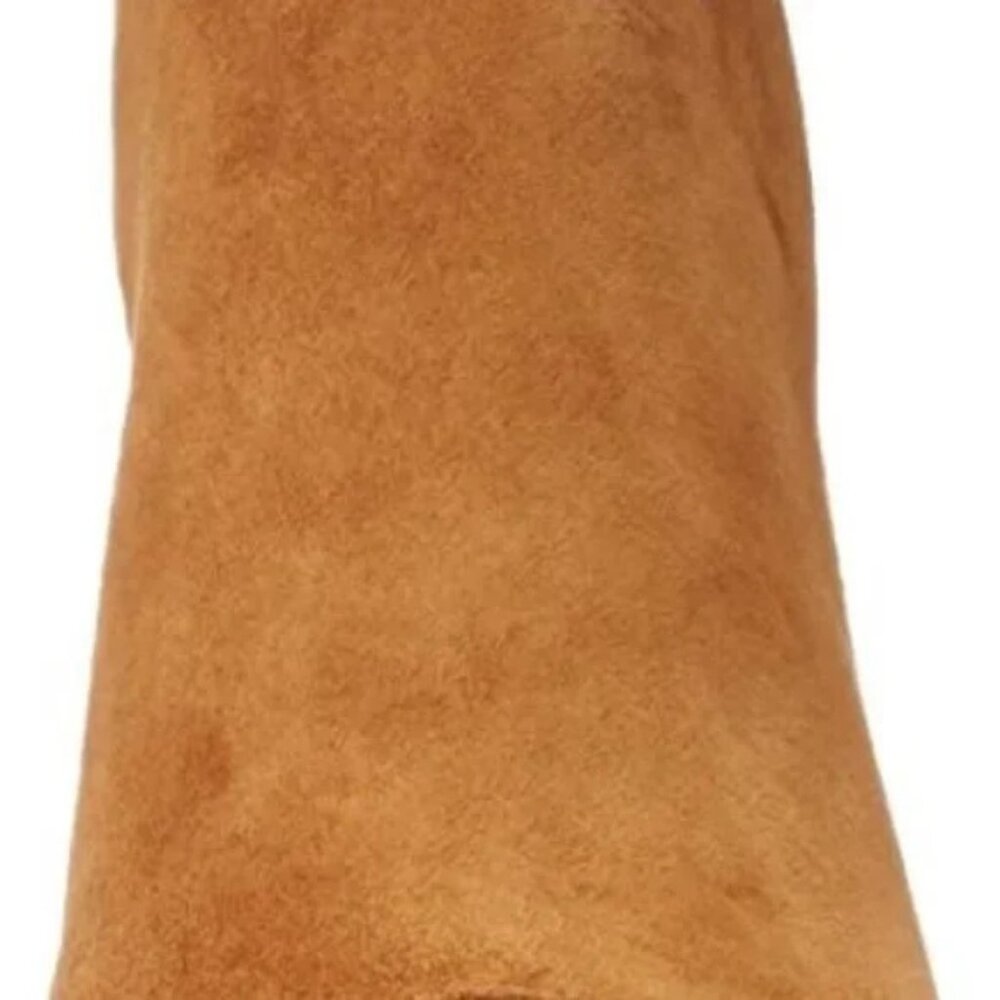 NEW IN BOX MARC FISCHER SUEANN WEDGE SANDAL COGNAC SUEDE FRINGE TIE BACK SZ 7.5 - Picture 6 of 10
